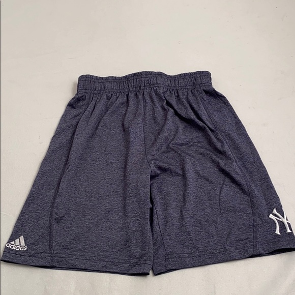 Adidas blue-gray Yankee’s shorts with drawstring